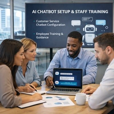 AI chatbot setup and staff training
