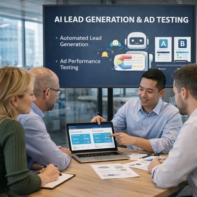 AI lead generation and ad testing
